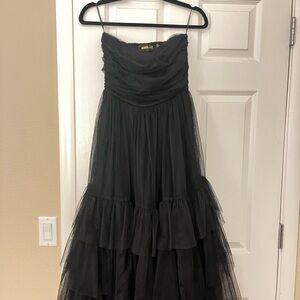 Black Strapless Formal Dress